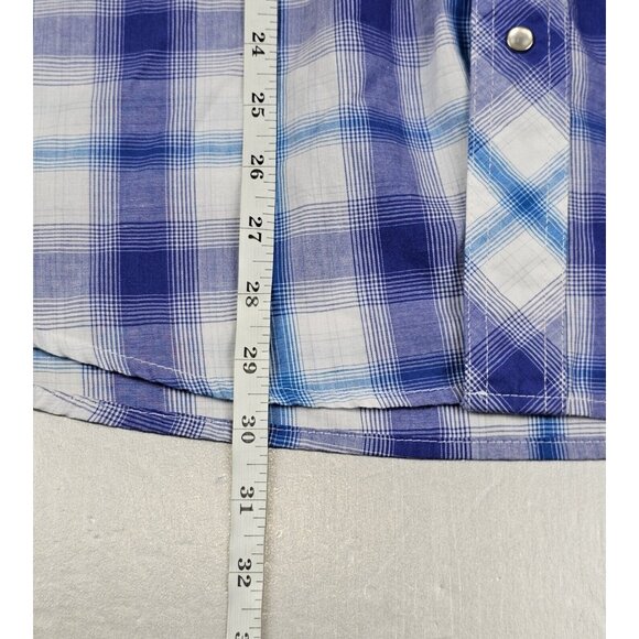 Wrangler Western Pearl Snap Shirts Mens XL. Vintage Window Pane Plaid (CA55394) - Picture 5 of 6